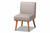 Odessa Mid-Century Modern Grey Fabric Upholstered And Walnut Brown Finished Wood Dining Chair BBT8054-Grey/Walnut-CC