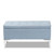 Mabel Modern And Contemporary Transitional Light Blue Fabric Upholstered And Silver Finished Metal Storage Ottoman WS-20093 -Light Blue/Silver-Otto