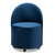 Bethel Glam And Luxe Navy Blue Velvet Fabric Upholstered Rolling Accent Chair WS-52226-Navy Blue Velvet-CC
