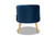 Baptiste Glam And Luxe Navy Blue Velvet Fabric Upholstered And Gold Finished Wood Accent Chair WS-14056-Navy Blue Velvet/Gold-CC