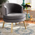 Baptiste Glam And Luxe Grey Velvet Fabric Upholstered And Gold Finished Wood Accent Chair WS-14056-Grey Velvet/Gold-CC