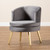 Baptiste Glam And Luxe Grey Velvet Fabric Upholstered And Gold Finished Wood Accent Chair WS-14056-Grey Velvet/Gold-CC