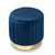 Kirana Glam And Luxe Navy Blue Velvet Fabric Upholstered And Gold Pu Leather Ottoman WS-20352-Navy Blue Velvet/Gold-Otto