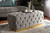 Corrine Glam And Luxe Grey Velvet Fabric Upholstered And Gold Pu Leather Ottoman WS-4228-Grey Velvet/Gold-Otto