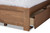 Eleni Modern And Contemporary Transitional Dark Grey Fabric Upholstered And Ash Walnut Brown Finished Wood Full Size 3-Drawer Platform Storage Bed Eleni-Ash Walnut-Full