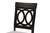 Lucie Modern And Contemporary Grey Fabric Upholstered And Espresso Brown Finished Wood 2-Piece Dining Chair Set RH333C-Grey/Dark Brown-DC-2PK