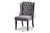 Lamont Modern Contemporary Transitional Grey Velvet Fabric Upholstered And Dark Brown Finished Wood Wingback Dining Chair WS-W158-Grey Velvet/Espresso-DC