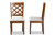 Ramiro Modern And Contemporary Grey Fabric Upholstered And Walnut Brown Finished Wood 2-Piece Dining Chair Set RH336C-Grey/Walnut-DC-2PK