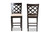 Ramiro Modern And Contemporary Transitional Sand Fabric Upholstered And Dark Brown Finished Wood 2-Piece Counter Stool Set RH336P-Sand/Dark Brown-PC