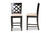 Ramiro Modern And Contemporary Transitional Sand Fabric Upholstered And Dark Brown Finished Wood 2-Piece Counter Stool Set RH336P-Sand/Dark Brown-PC