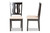 Fenton Modern And Contemporary Sand Fabric Upholstered And Dark Brown Finished Wood 2-Piece Dining Chair Set RH338C-Sand/Dark Brown-DC-2PK