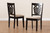 Gervais Modern And Contemporary Sand Fabric Upholstered And Dark Brown Finished Wood 2-Piece Dining Chair Set RH339C-Sand/Dark Brown-DC-2PK