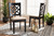 Nicolette Modern And Contemporary Sand Fabric Upholstered And Dark Brown Finished Wood 2-Piece Dining Chair Set RH340C-Sand/Dark Brown-DC-2PK