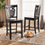 Gervais Modern And Contemporary Transitional Dark Brown Finished Wood 2-Piece Counter Stool Set RH339P-Dark Brown Scoop Seat-PC