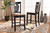 Gervais Modern And Contemporary Transitional Two-Tone Dark Brown And Walnut Brown Finished Wood 2-Piece Counter Stool Set RH339P-Dark Brown/Walnut Scoop Seat-PC