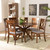 Jessie Modern And Contemporary Grey Fabric Upholstered And Walnut Brown Finished Wood 7-Piece Dining Set Jessie-Grey/Walnut-7PC Dining Set