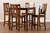 Fenton Modern And Contemporary Transitional Walnut Brown Finished Wood 5-Piece Pub Set RH338P-Walnut-5PC Pub Set
