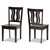 Fenton Modern And Contemporary Transitional Dark Brown Finished Wood 2-Piece Dining Chair Set RH338C-Dark Brown Wood Scoop Seat-DC-2PK