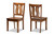 Fenton Modern And Contemporary Transitional Walnut Brown Finished Wood 2-Piece Dining Chair Set RH338C-Walnut Wood Scoop Seat-DC-2PK