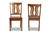Fenton Modern And Contemporary Transitional Walnut Brown Finished Wood 2-Piece Dining Chair Set RH338C-Walnut Wood Scoop Seat-DC-2PK