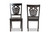 Gervais Modern And Contemporary Transitional Dark Brown Finished Wood 2-Piece Dining Chair Set RH339C-Dark Brown Wood Scoop Seat-DC-2PK
