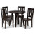 Anesa Modern And Contemporary Transitional Dark Brown Finished Wood 5-Piece Dining Set Anesa-Dark Brown-5PC Dining Set