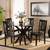 Mare Modern And Contemporary Transitional Dark Brown Finished Wood 5-Piece Dining Set Mare-Dark Brown-5PC Dining Set