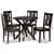 Mare Modern And Contemporary Transitional Dark Brown Finished Wood 5-Piece Dining Set Mare-Dark Brown-5PC Dining Set