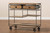 Grant Vintage Rustic Industrial Oak Brown Finished Wood And Black Finished Metal 2-Drawer Kitchen Cart Jy20A069-Oak-Cart JY20A069-Oak-Cart By Baxton Studio
