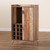 Mathis Modern And Contemporary Rustic Brown Finished Wood And Rose Gold Finished Metal Wine Storage Cabinet Wc8000-Rustic-Wine Cabinet WC8000-Rustic-Wine Cabinet By Baxton Studio