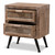 Calida Mid-Century Modern Whitewashed Natural Brown Finished Wood And Rattan 2-Drawer Nightstand JYCR19B-007-Rattan-NS