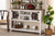Deacon Rustic Industrial Farmhouse Weathered Two-Tone White And Oak Brown Finished Wood 2-Door Dining Room Sideboard Buffet JY18B3018K-Oak-Sideboard