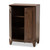 Nissa Modern And Contemporary Walnut Brown Finished Wood 2-Door Shoe Storage Cabinet MPC8017-Walnut-Shoe Cabinet