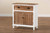Glynn Rustic Farmhouse Weathered Two-Tone White And Oak Brown Finished Wood 2-Door Storage Cabinet JY19Y1061-White/Oak-Cabinet