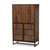 Neil Modern And Contemporary Walnut Brown Finished Wood And Black Finished Metal Multipurpose Storage Cabinet MPC8010-Walnut-Cabinet