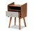 Elario Mid-Century Modern Two-Tone Grey And Walnut Brown Finished Wood 1-Drawer Nightstand FP-11019-Grey/Walnut-NS