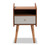 Elario Mid-Century Modern Two-Tone Grey And Walnut Brown Finished Wood 1-Drawer Nightstand FP-11019-Grey/Walnut-NS