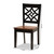 Nicolette Modern And Contemporary Two-Tone Dark Brown And Walnut Brown Finished Wood 2-Piece Dining Chair Set RH340C-Dark Brown/Walnut Wood Scoop Seat-DC-2PK