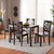 Nicolette Modern And Contemporary Dark Brown Finished Wood 5-Piece Dining Set RH340C-Dark Brown-5PC Dining Set