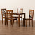 Nicolette Modern And Contemporary Walnut Brown Finished Wood 5-Piece Dining Set RH340C-Walnut-5PC Dining Set