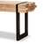 Henson Rustic And Industrial Natural Brown Finished Wood And Black Finished Metal Bench JY17B4004-Brown/Black-Bench