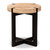 Horace Rustic And Industrial Natural Brown Finished Wood And Black Finished Metal End Table JY17B4012-Brown/Black-ET