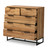 Franklin Modern And Contemporary Oak Finished Wood And Black Finished Metal 5-Drawer Bedroom Chest CH8002-Oak-5DW Chest