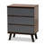 Roldan Modern And Contemporary Two-Tone Walnut And Grey Finished Wood 3-Drawer Bedroom Chest CH8003-Walnut/Grey-3DW Chest