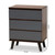 Roldan Modern And Contemporary Two-Tone Walnut And Grey Finished Wood 3-Drawer Bedroom Chest CH8003-Walnut/Grey-3DW Chest