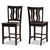 Fenton Modern And Contemporary Transitional Dark Brown Finished Wood 2-Piece Counter Stool Set RH338P-Dark Brown Scoop Seat-PC