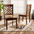 Caron Modern And Contemporary Transitional Walnut Brown Finished Wood 2-Piece Dining Chair Set RH317C-Walnut Wood Flat Seat-DC-2PK