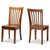 Minette Modern And Contemporary Transitional Walnut Brown Finished Wood 2-Piece Dining Chair Set RH319C-Walnut Wood Scoop Seat-DC-2PK