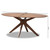 Monte Mid-Century Modern Walnut Brown Finished Wood 71-Inch Oval Dining Table Monte-Walnut-Oval-DT
