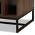 Flannery Modern And Contemporary Walnut Brown Finished Wood And Black Finished Metal Coffee Table CT8006-Walnut-CT
